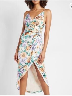 NWT Express Floral High Low Dress